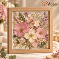 Wejaie™ Pressed Botanical Shadow Box – Natural Wood Floral Display Frame